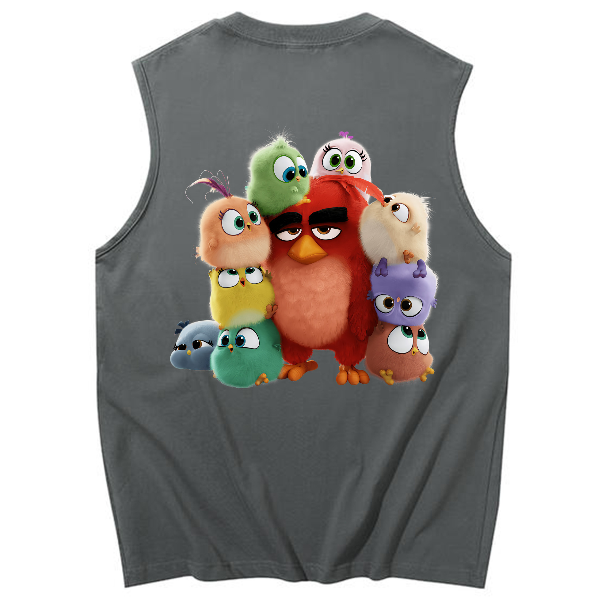 （画像用） Angry Birds アングリーバード コットン100％タンクトップ（背面プリント）